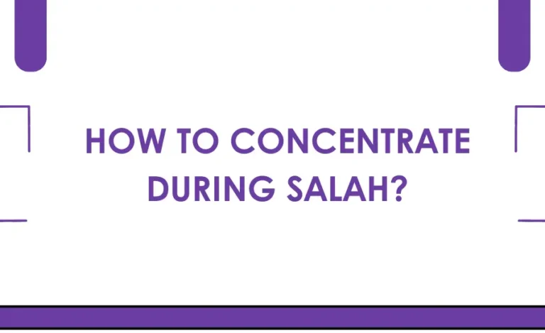 Concentration during prayers