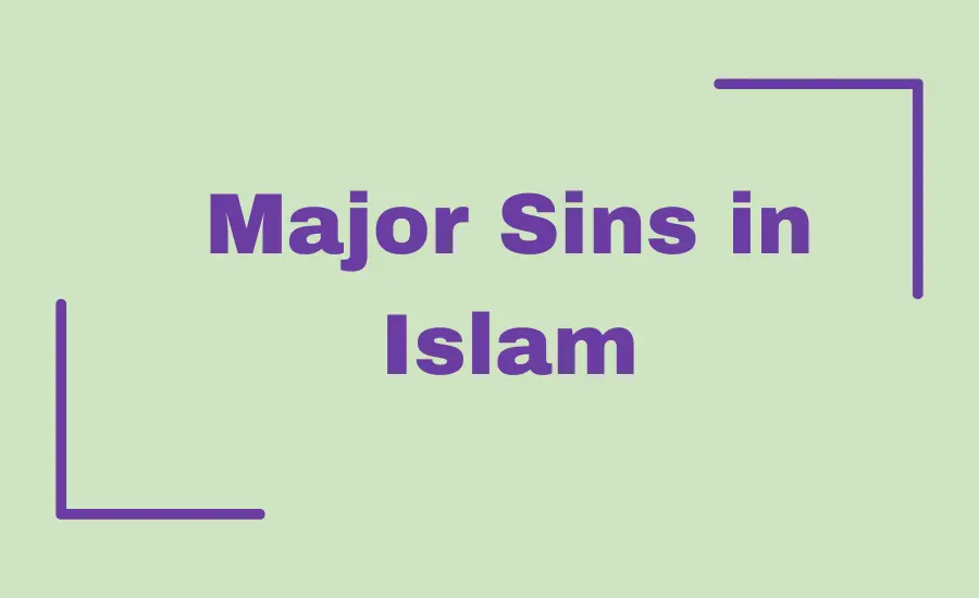 major sins in islam