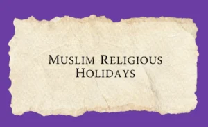 Muslim religious holidays