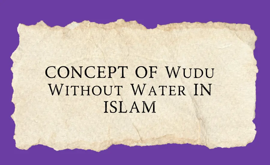 Wudu without water