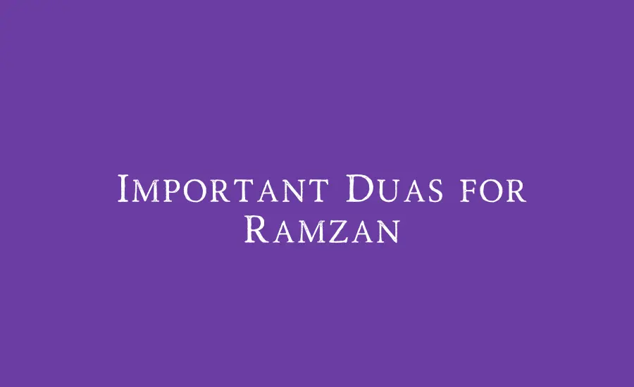 duas for Ramadan