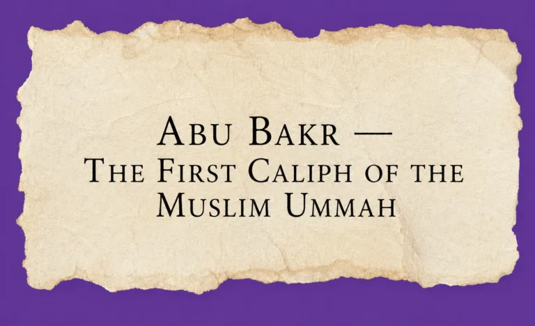 Abu Bakr, the 1st caliph
