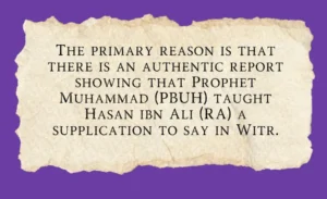 dua i qonoot in witr prayers