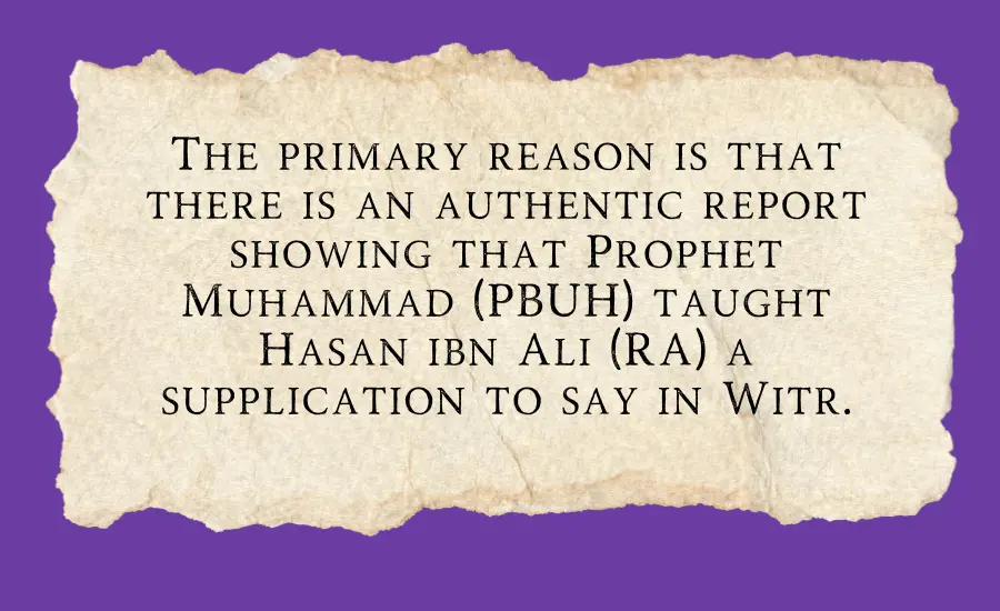dua i qonoot in witr prayers